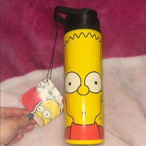 Bart Simpson Y2k Yellow Stainless Steel New Water Bottle